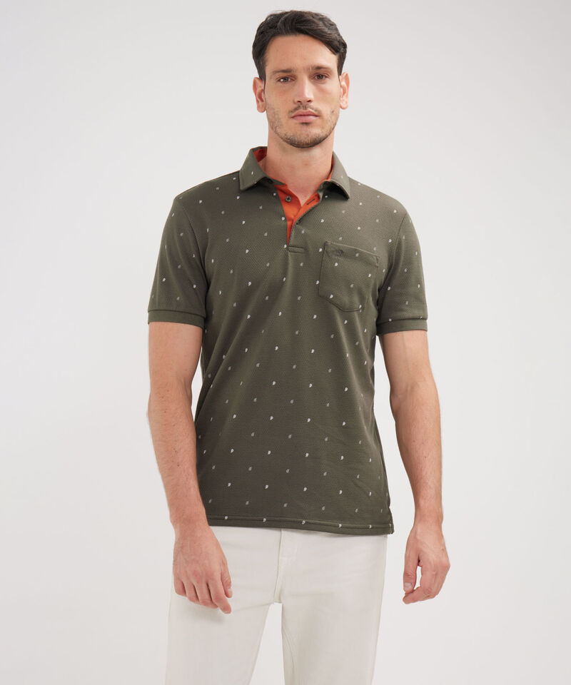 Polo Estampada Cuello Maquina