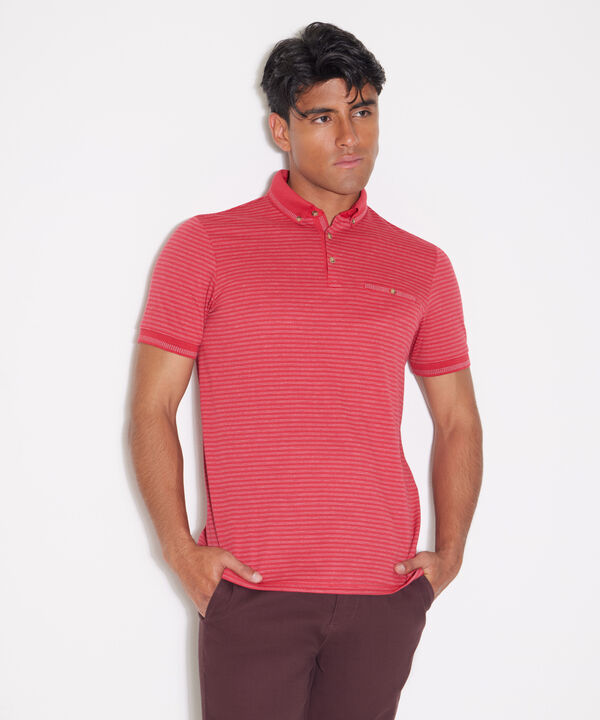 Polo Cuello Tejido Con Pechera Tejida image number null