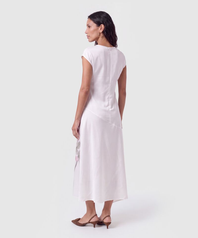 Vestido Largo Manga Rodada Para Mujer
