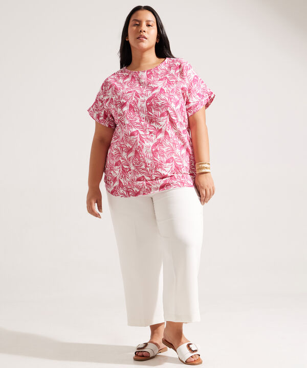 Blusa en Lino Estampada 