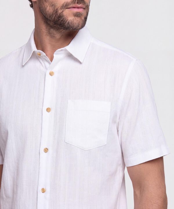 Camisa Manga Corta Texturizada para Hombre