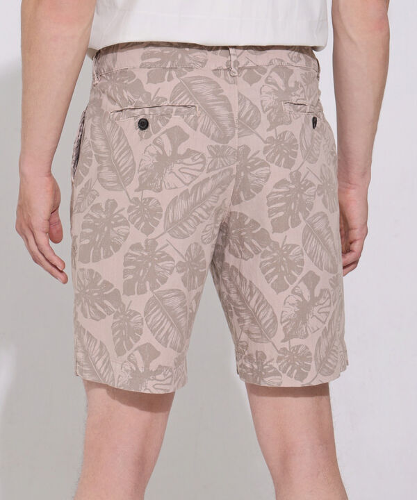 Bermuda Estampada Y Teñido En Prenda