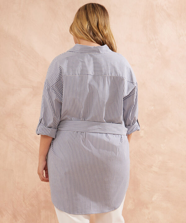 Camisa Preteñida Con Cinturón