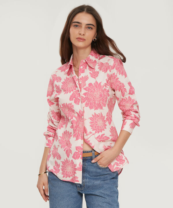 Camisa Estampada En Popelina Manga Larga image number null