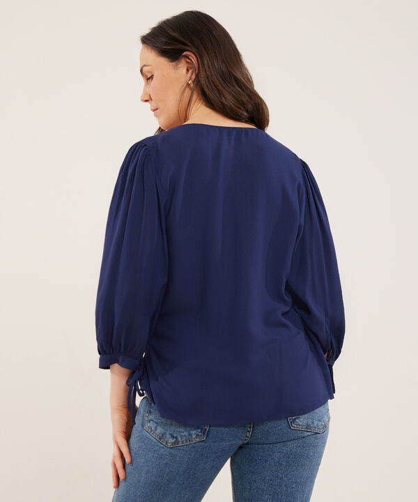 Blusa Manga 3/4 Puño De Anudar image number null