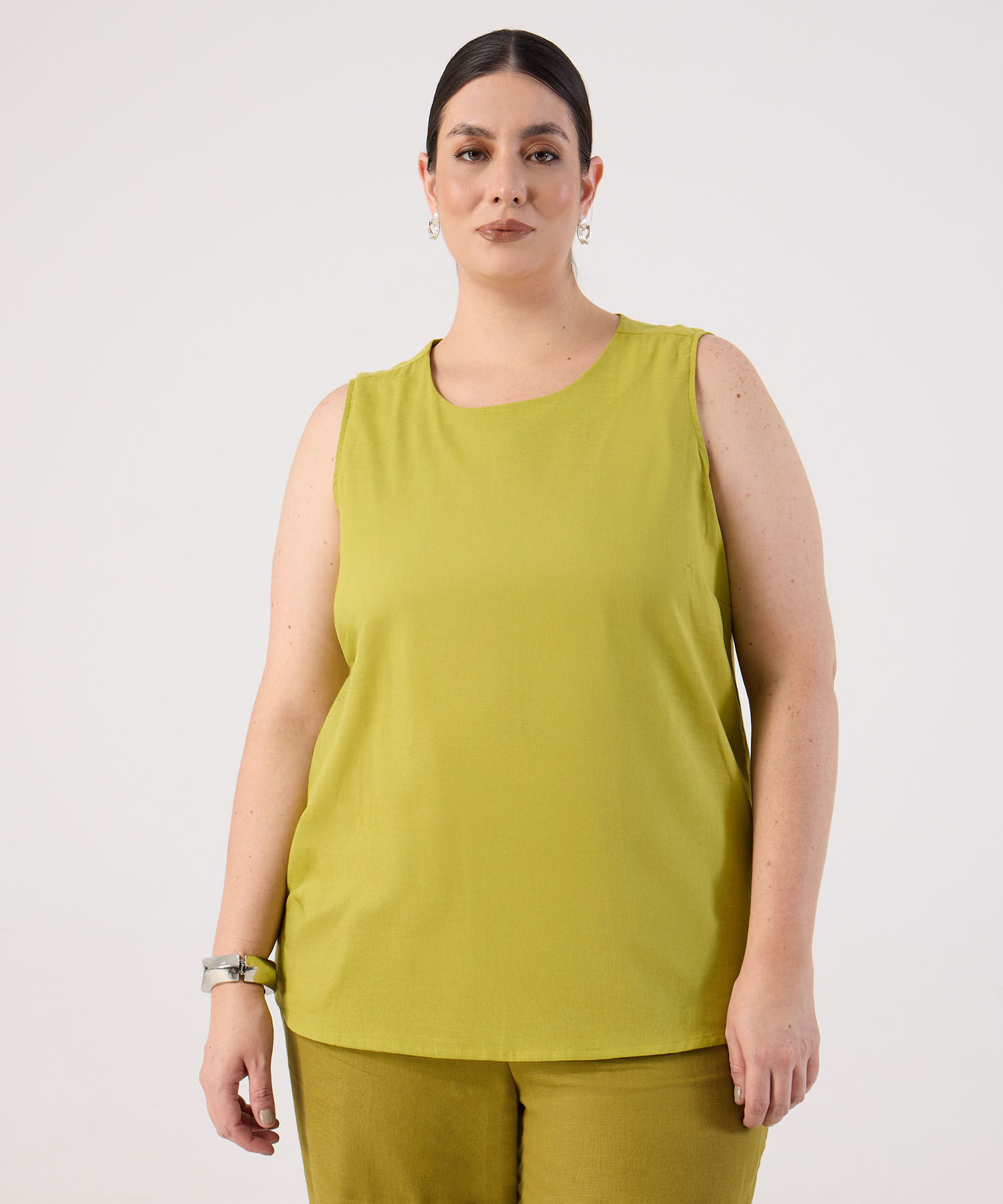 Blusa manga sisa para mujer curvy