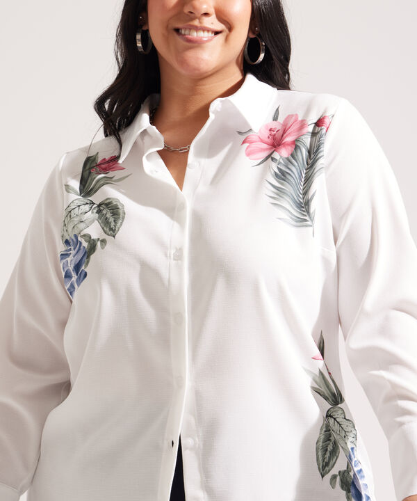 Camisa con Estampado Floral image number null