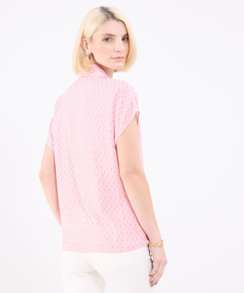 Camisa Estampada Con Hombro Corrido