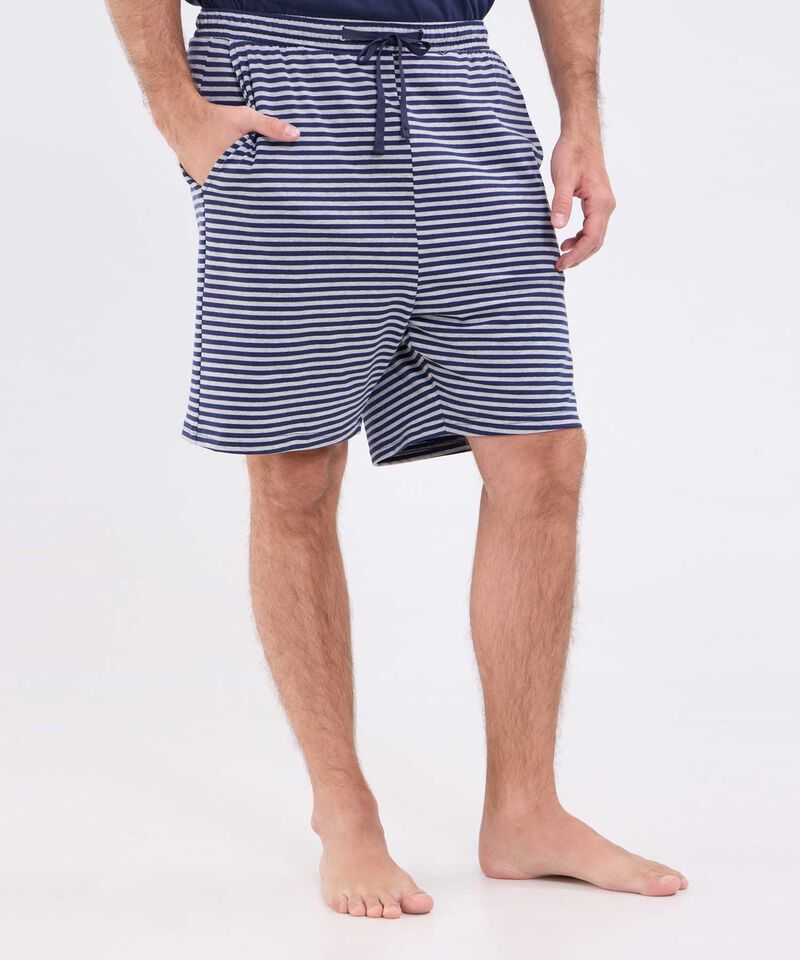 Conjinto de Pijama camiseta manga corta y pantaloneta preteñida para hombre