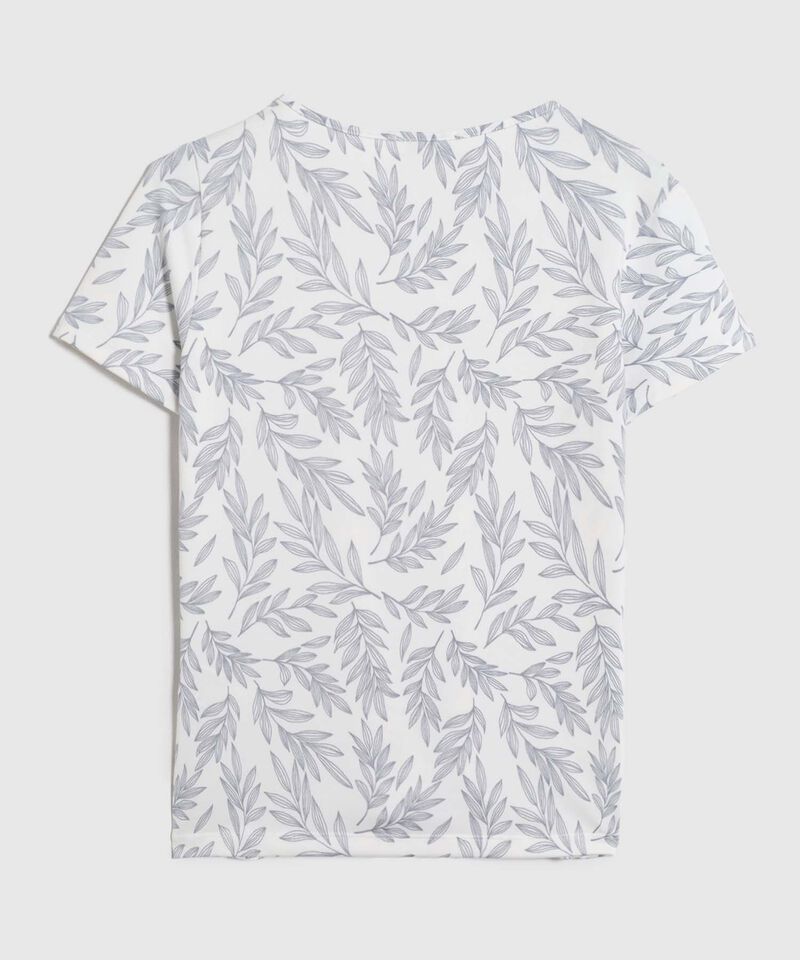 Camiseta Mujer Manga Corta Estampado Floral