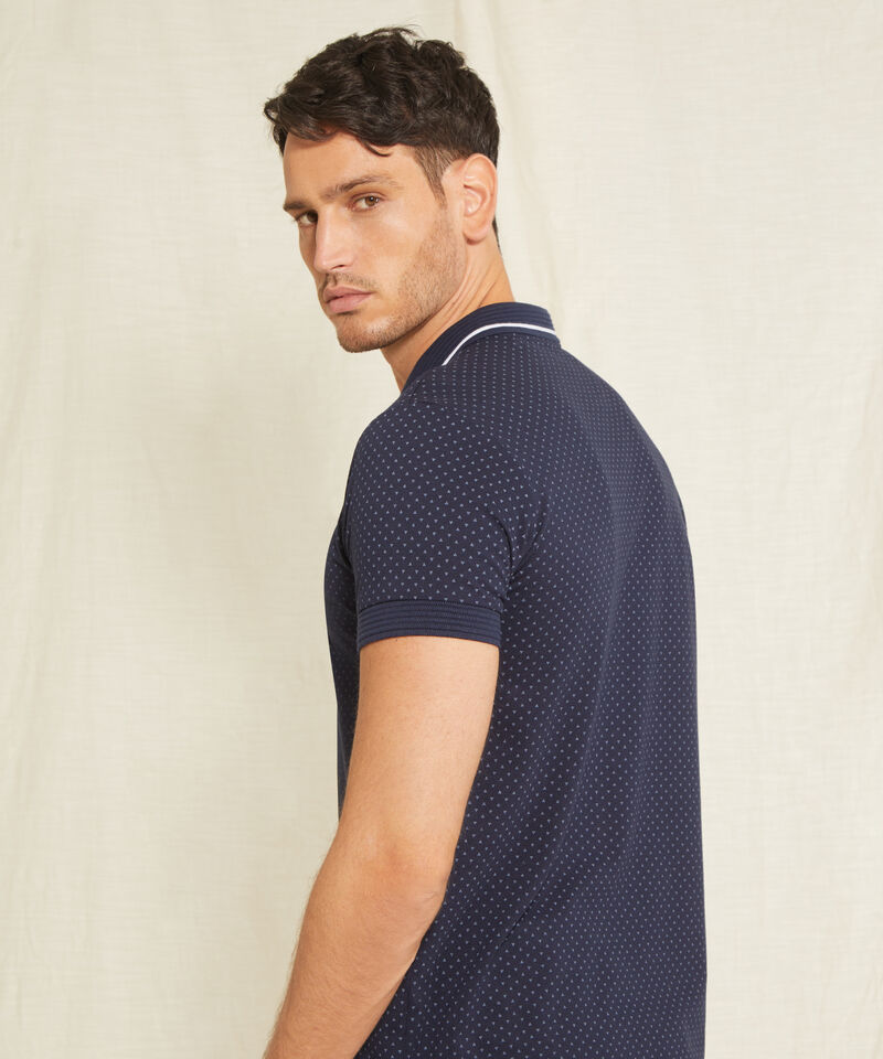 Polo Cuello Tejido Estampada