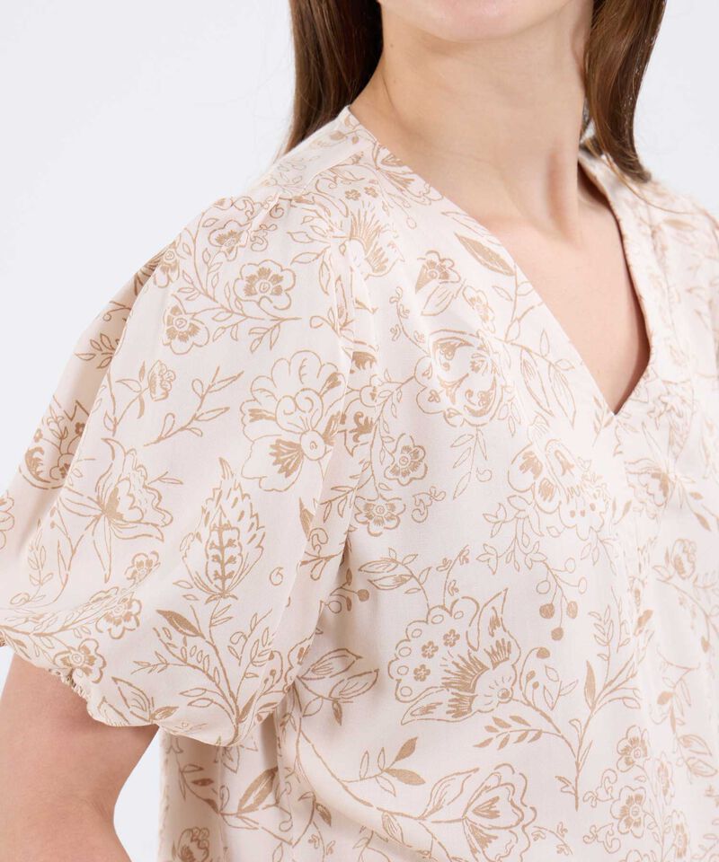 Blusa Estampada Cuello V