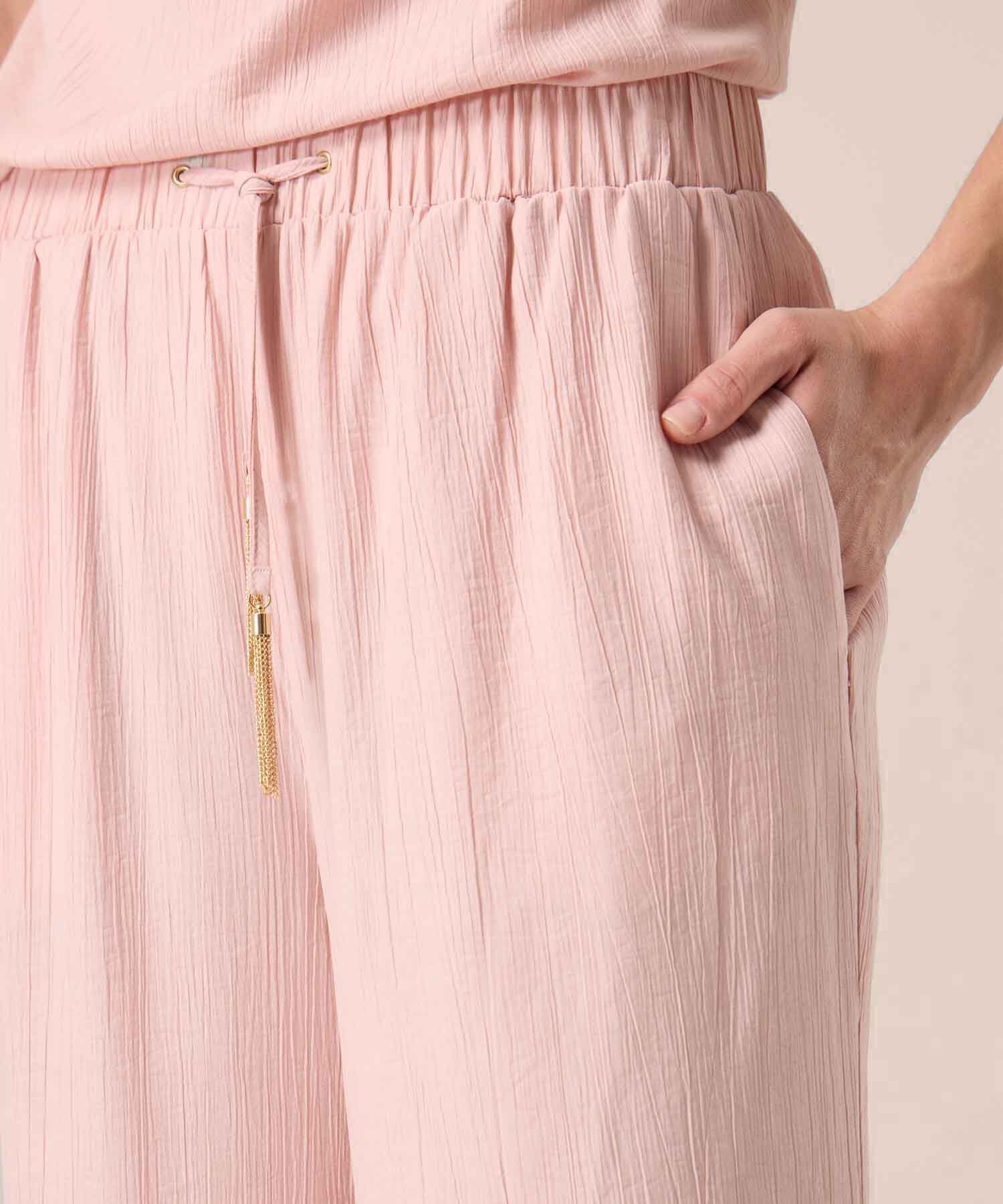 Pantal&oacute;n Fluido De Silueta Amplia Para Mujer