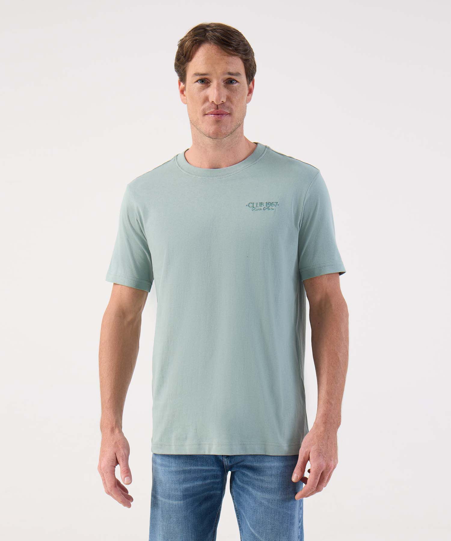 Camiseta de Algodón Básico para Hombre con Estampado