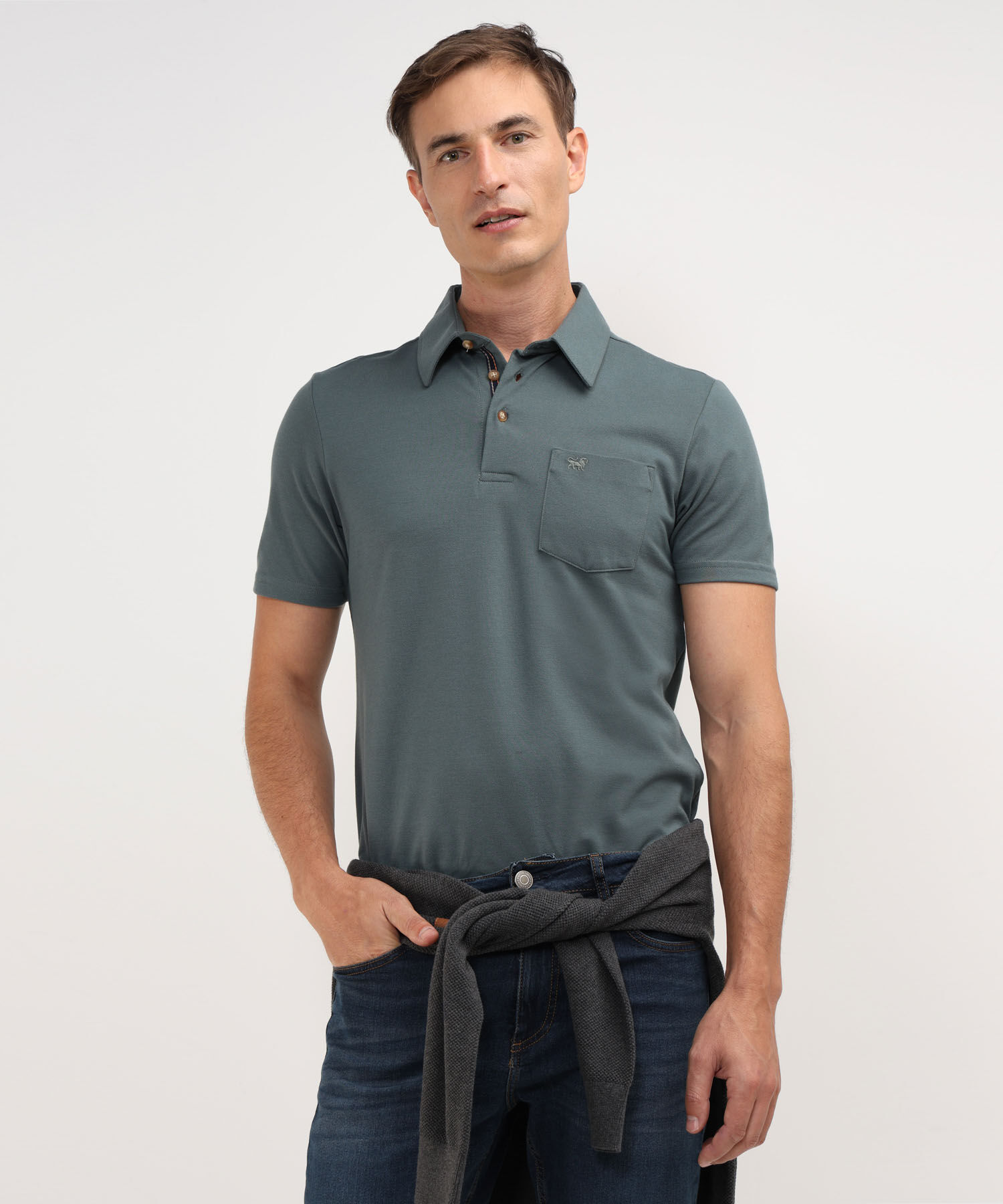 Polo Unicolor Cuello Duro
