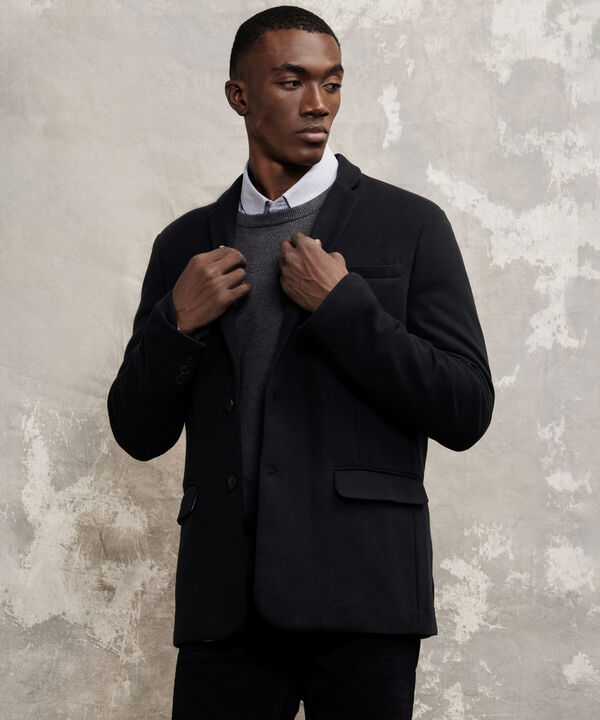 Blazer En Punto Unicolor image number null