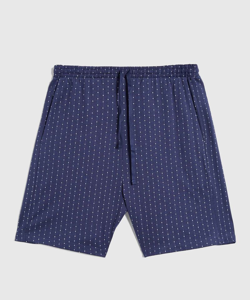Conjunto Pijama Camisa Cuello V Y Pantaloneta Estampada Para Hombre