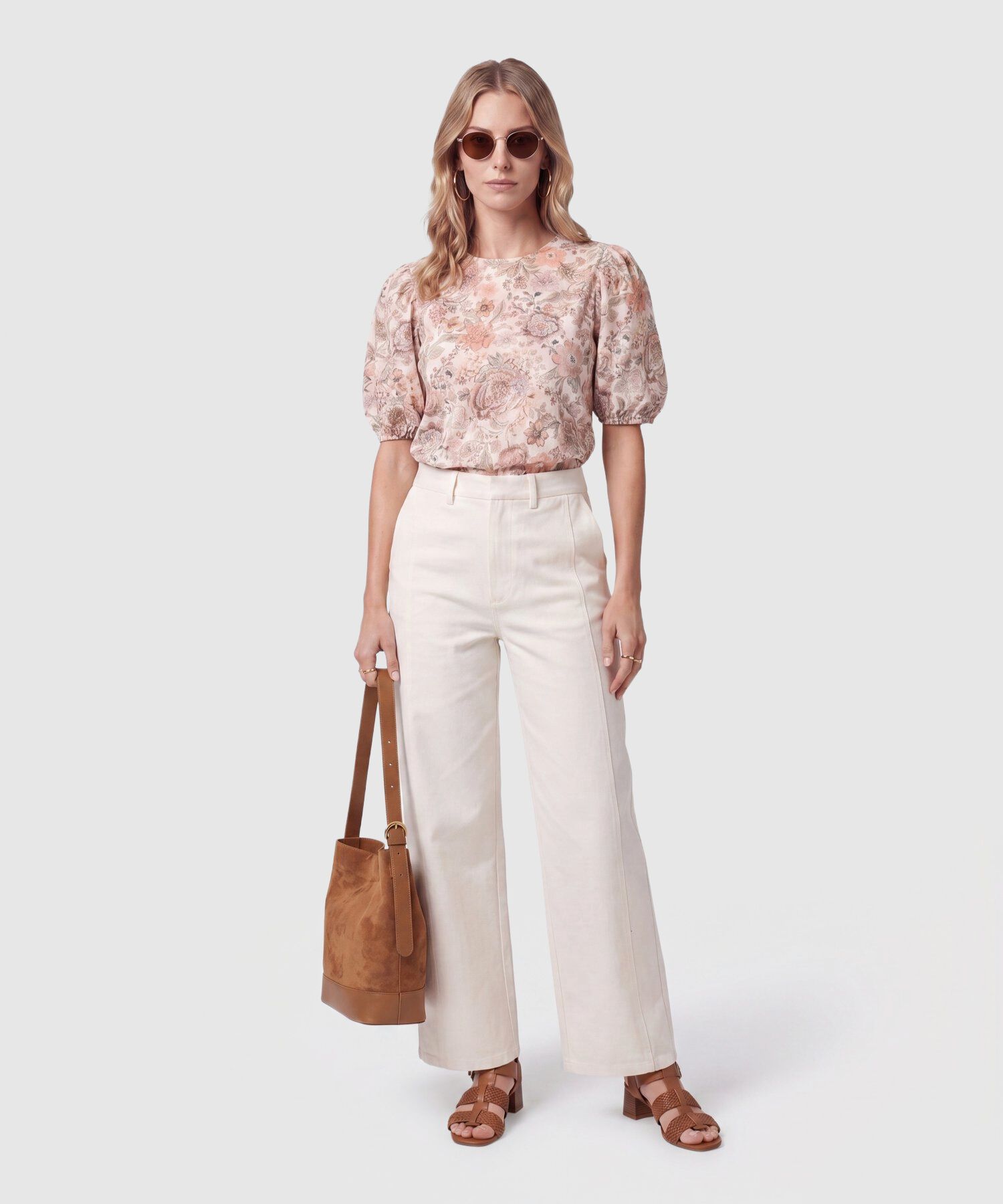 Blusa Con Mangas Abullonadas Para Mujer