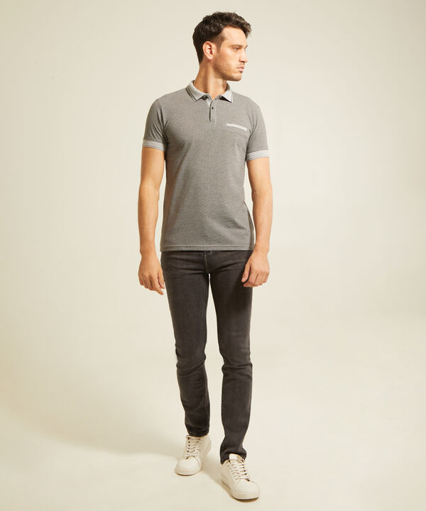 Polo Cuello Tejido Estampada