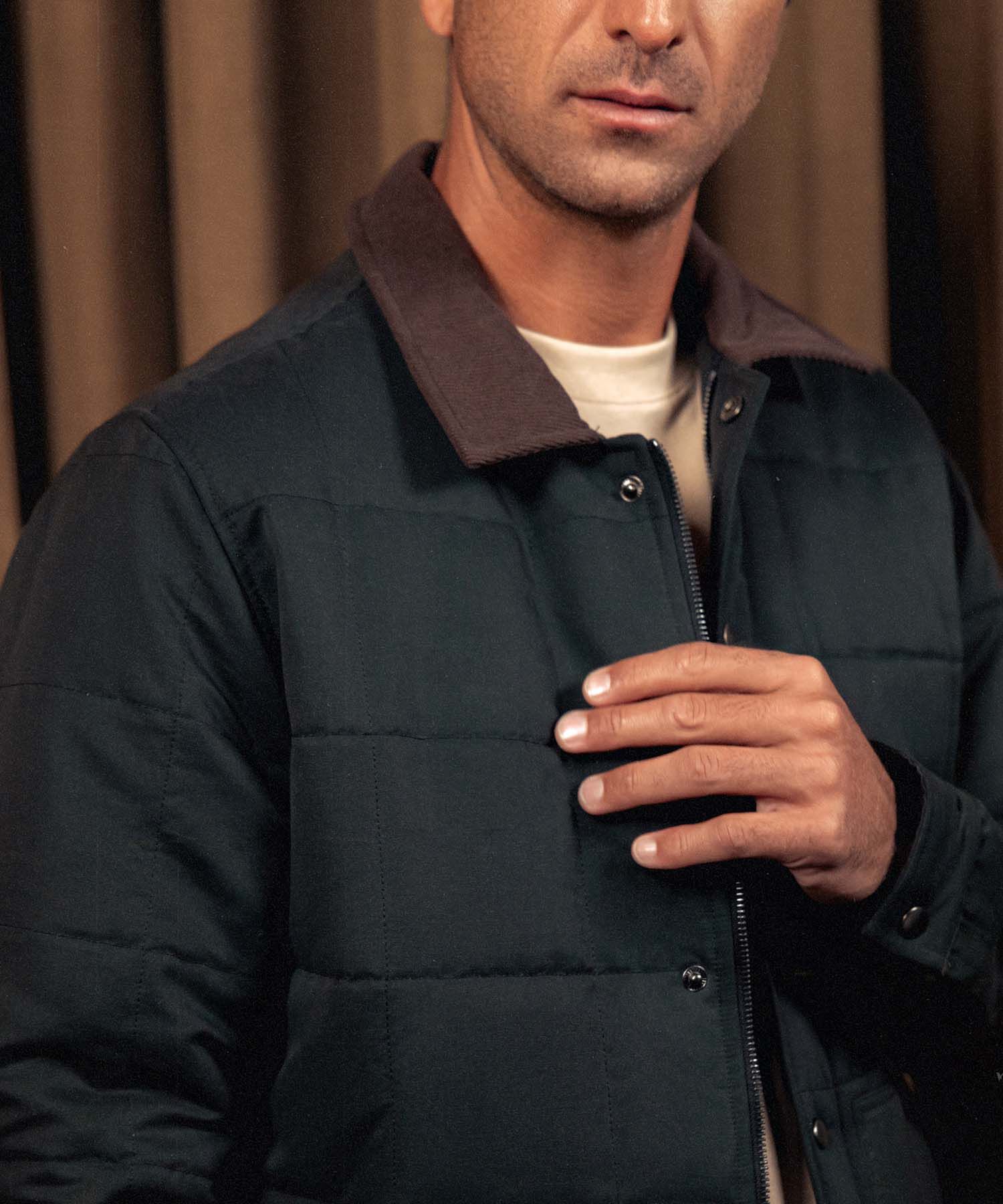 Chaqueta En Pana Acolchada Para Hombre