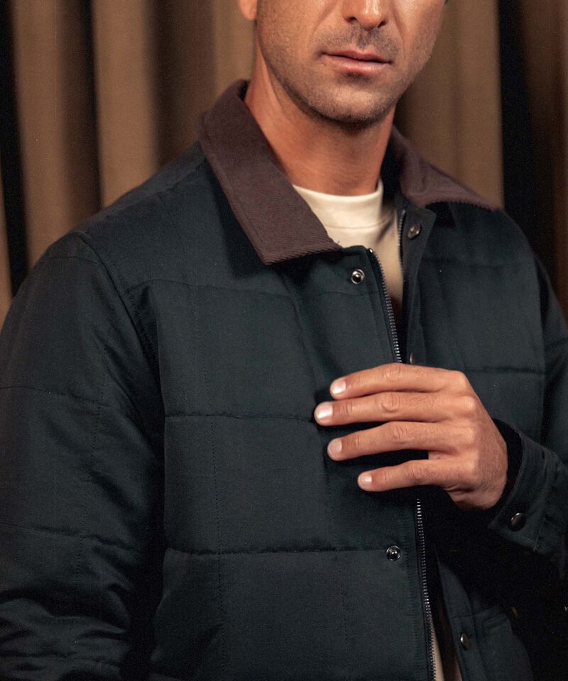 Chaqueta En Pana Acolchada Para Hombre