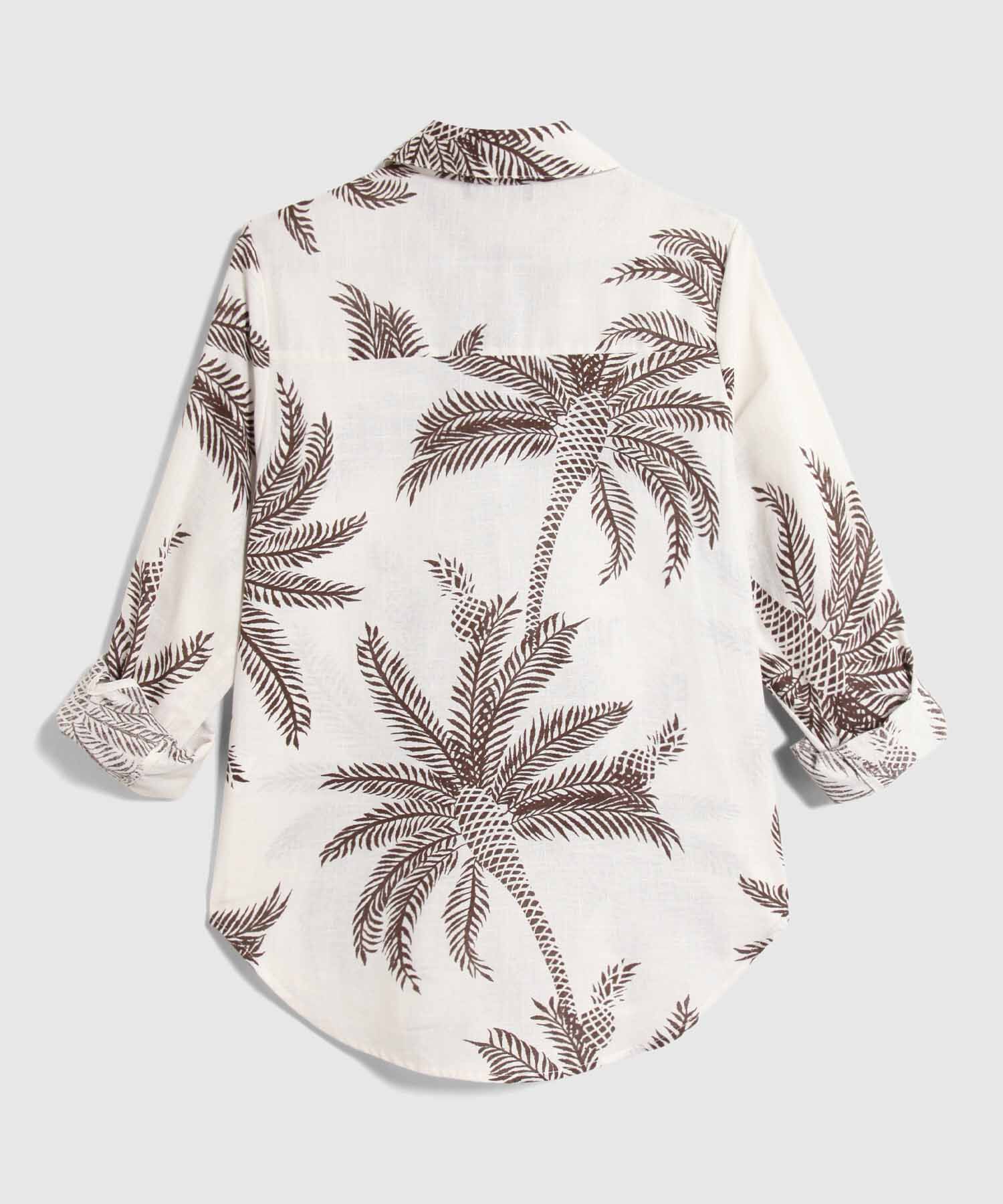 Camisa Estampada Con Charreteras Ajustables 