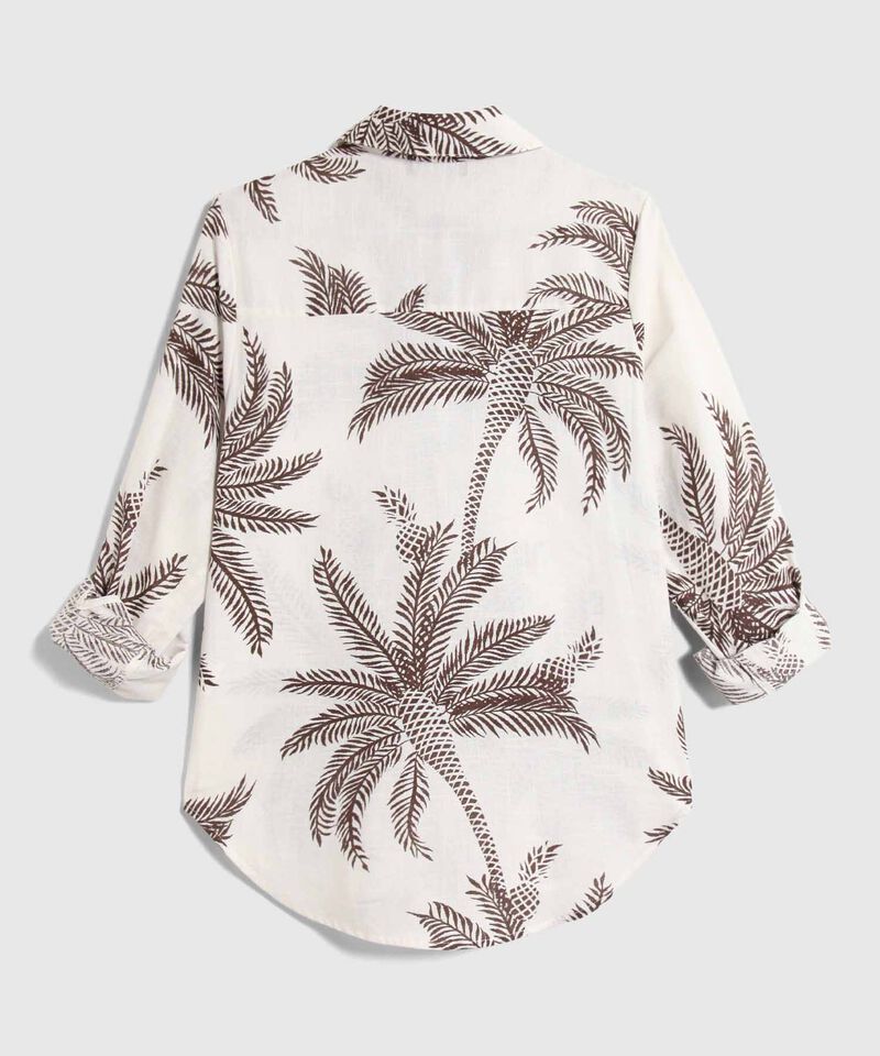 Camisa Estampada Con Charreteras Ajustables 