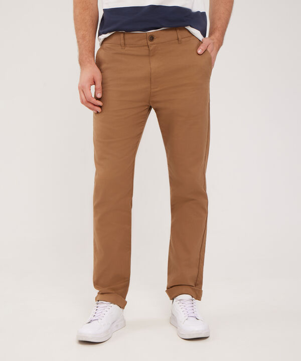 Pantalón Chino Sin Prenses, Bolsillos Diagonales y De Ribete image number null
