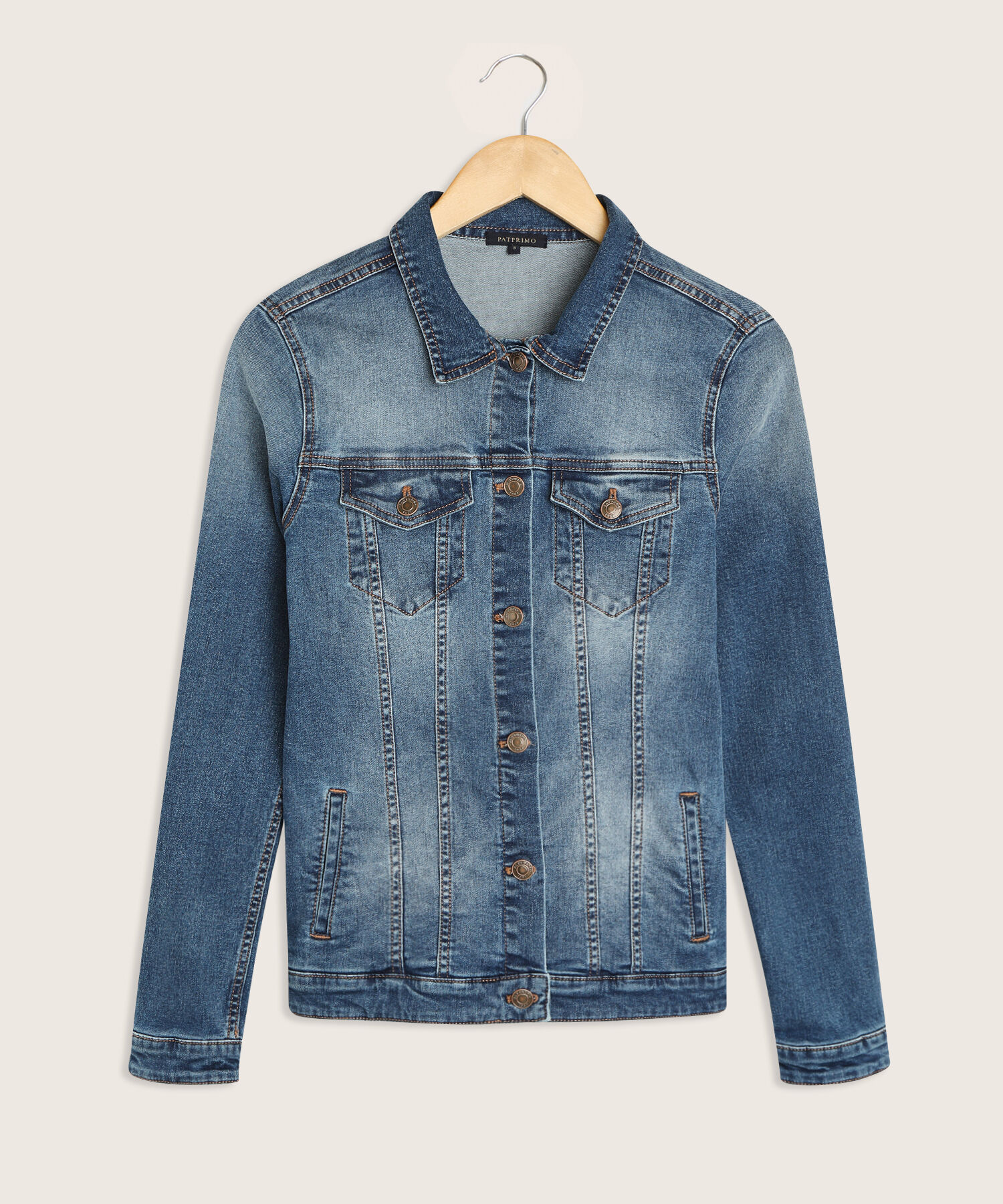 Chaqueta Para Mujer De Diseño Clásico En Denim