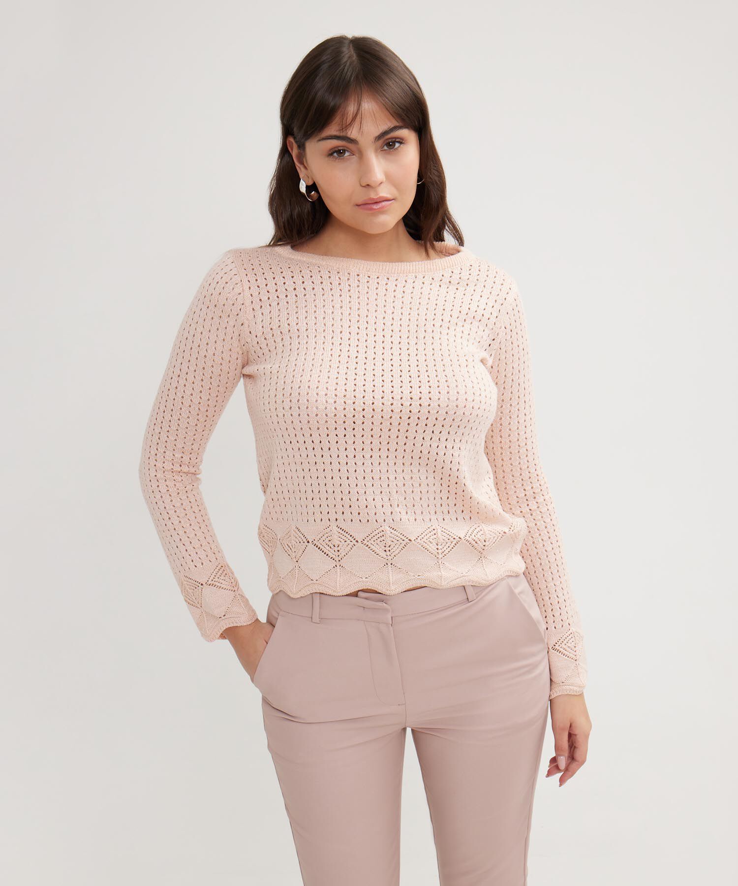 Saco Manga Larga Con Lurex