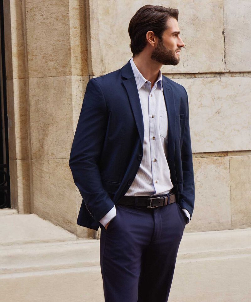 Camisa Manga Larga con Bolsillo Para Hombre