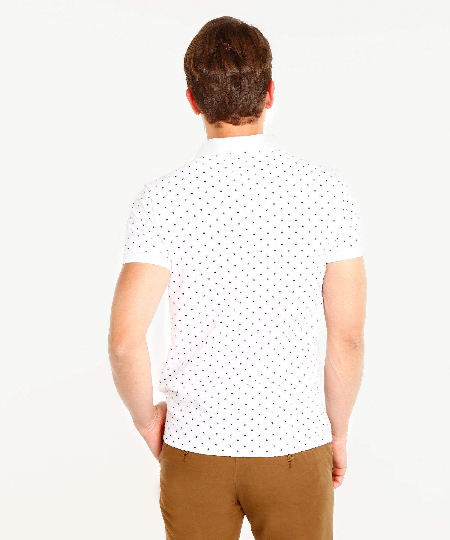 Polo Corte Slim Fit Blanco