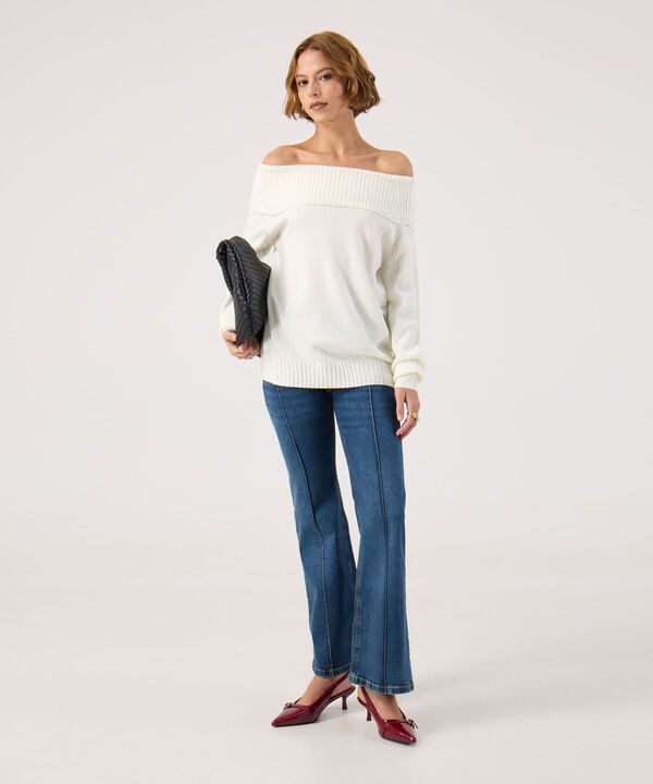 Jean flare con detalle lineal  image number null
