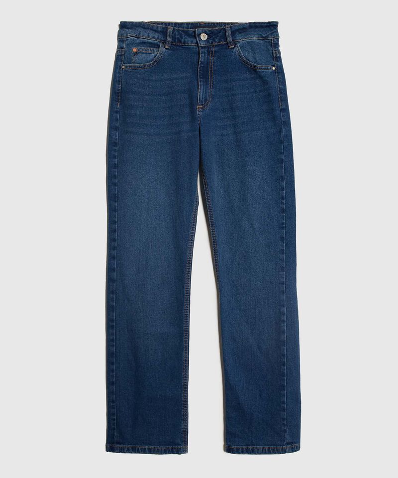 Jeans Straight Tono Medio