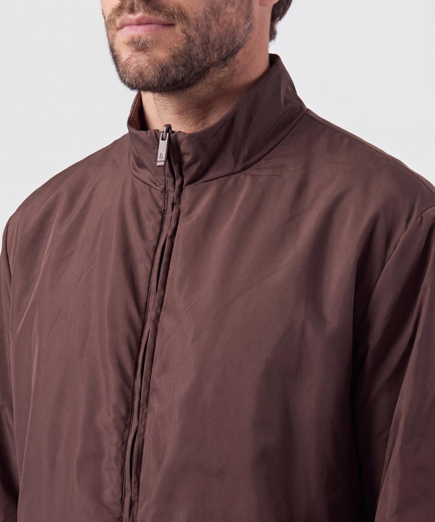 Chaqueta Doble Faz con Cuello Alto Hombre