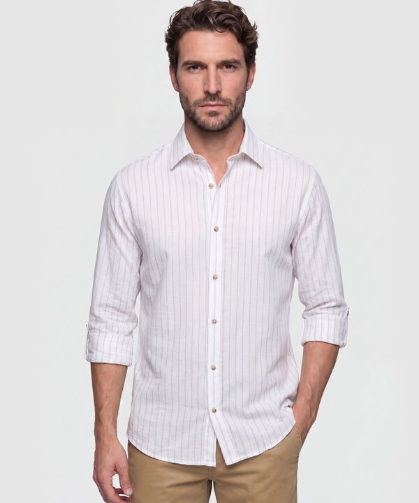 Camisa Casual a Rayas para Hombre