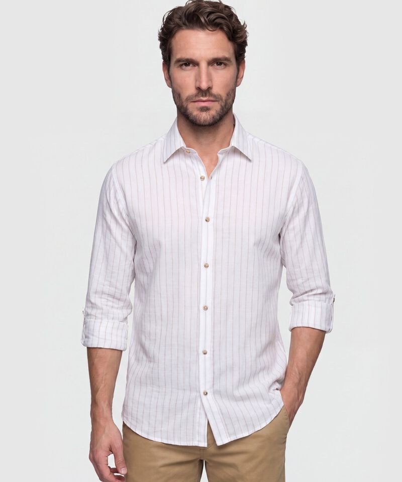 Camisa Casual a Rayas para Hombre