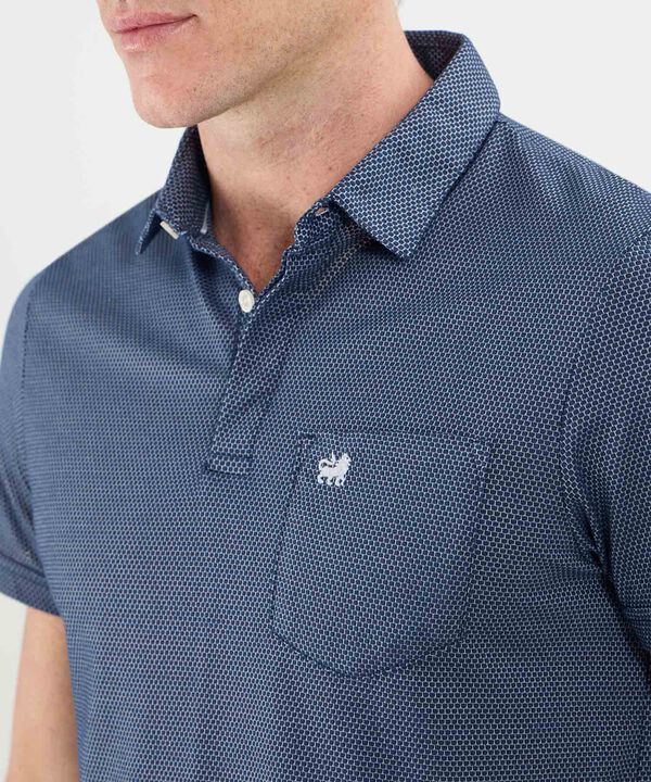 Polo Cuello Máquina Con Bolsillo Y Botonadura Oculta Para Hombre image number null