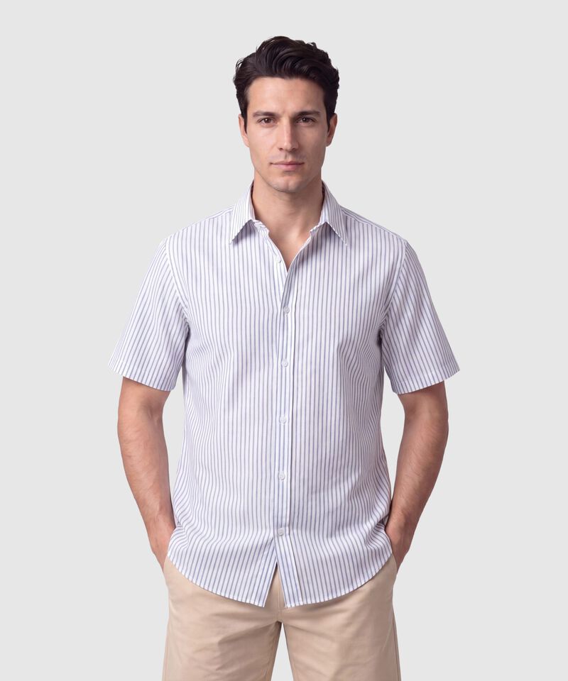 Camisa Manga Corta Casual Para Hombre