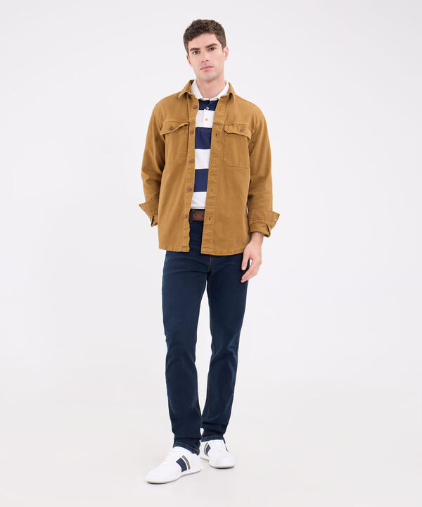 Camisa Tipo Chaqueta Unicolor image number null