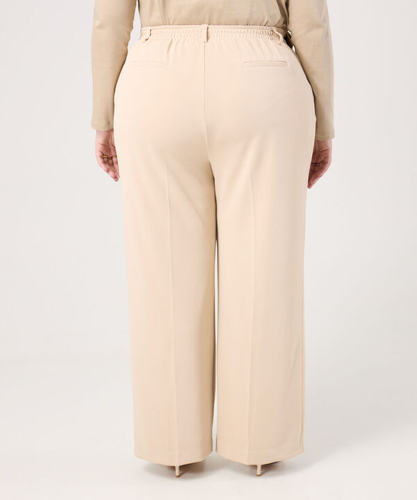 Pantal&oacute;n Fluido Unicolor Para Mujer Curvy