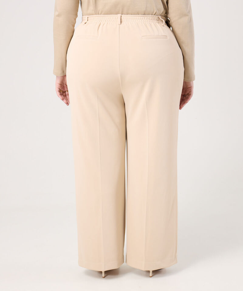 Pantal&oacute;n Fluido Unicolor Para Mujer Curvy