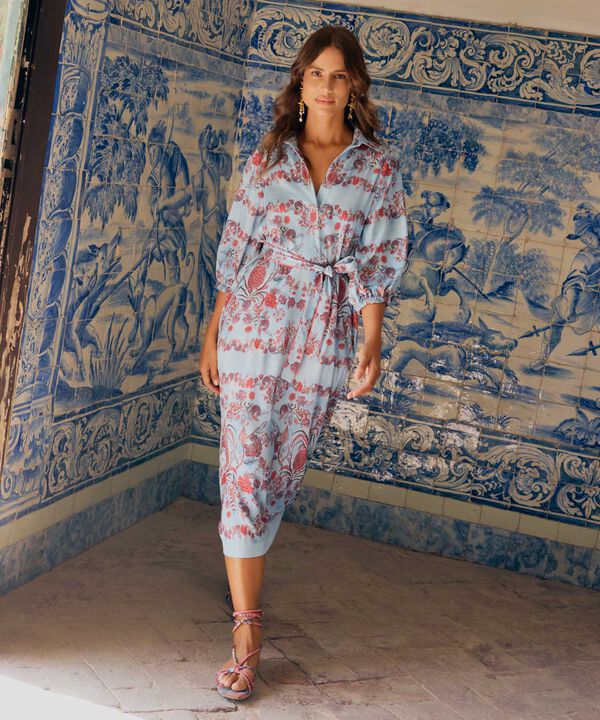 Vestido Camisero Estampado Beatriz Camacho image number null