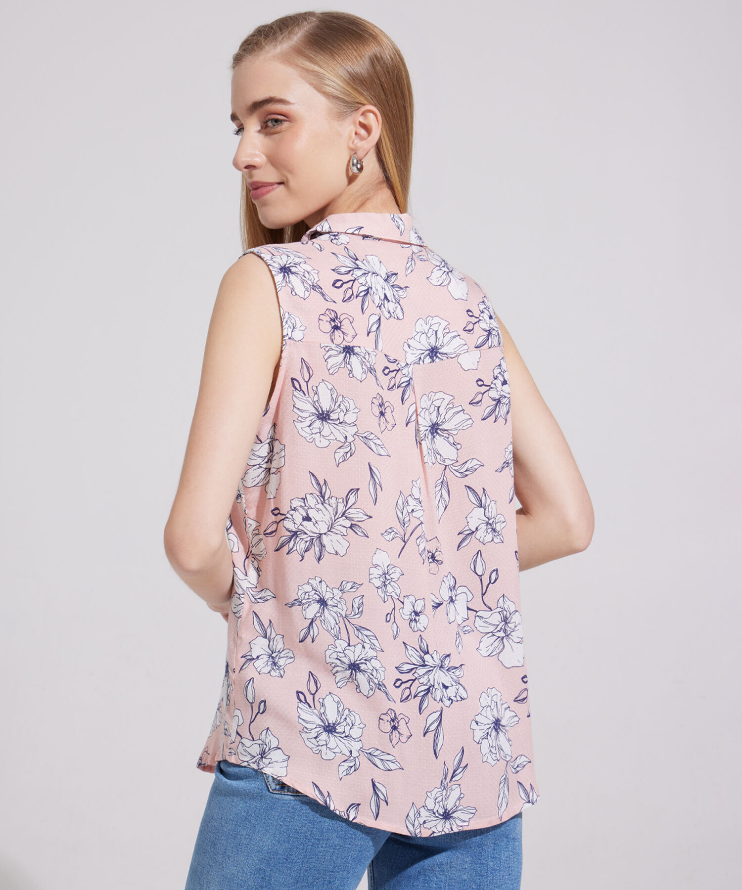 Camisa Manga Sisa Estampada