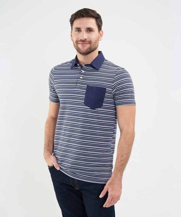 Polo Cuello Duro con Franjas image number null