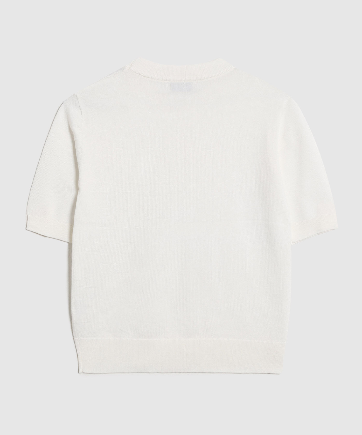 Camiseta Unicolor Manga Corta para Mujer