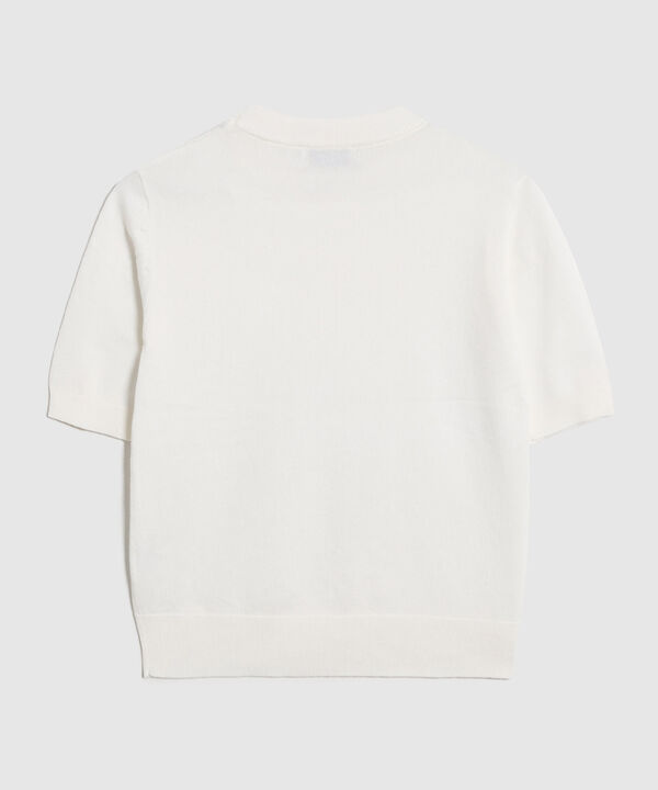 Camiseta Unicolor Manga Corta para Mujer