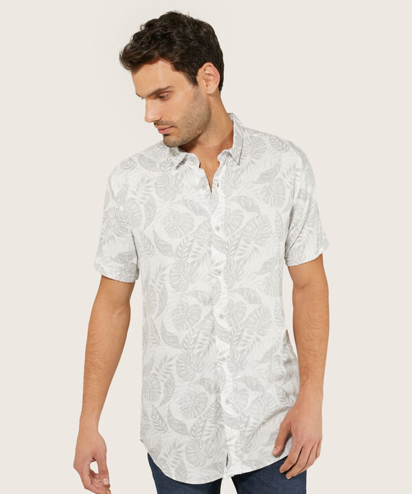 Camisa Estampado de Hojas
