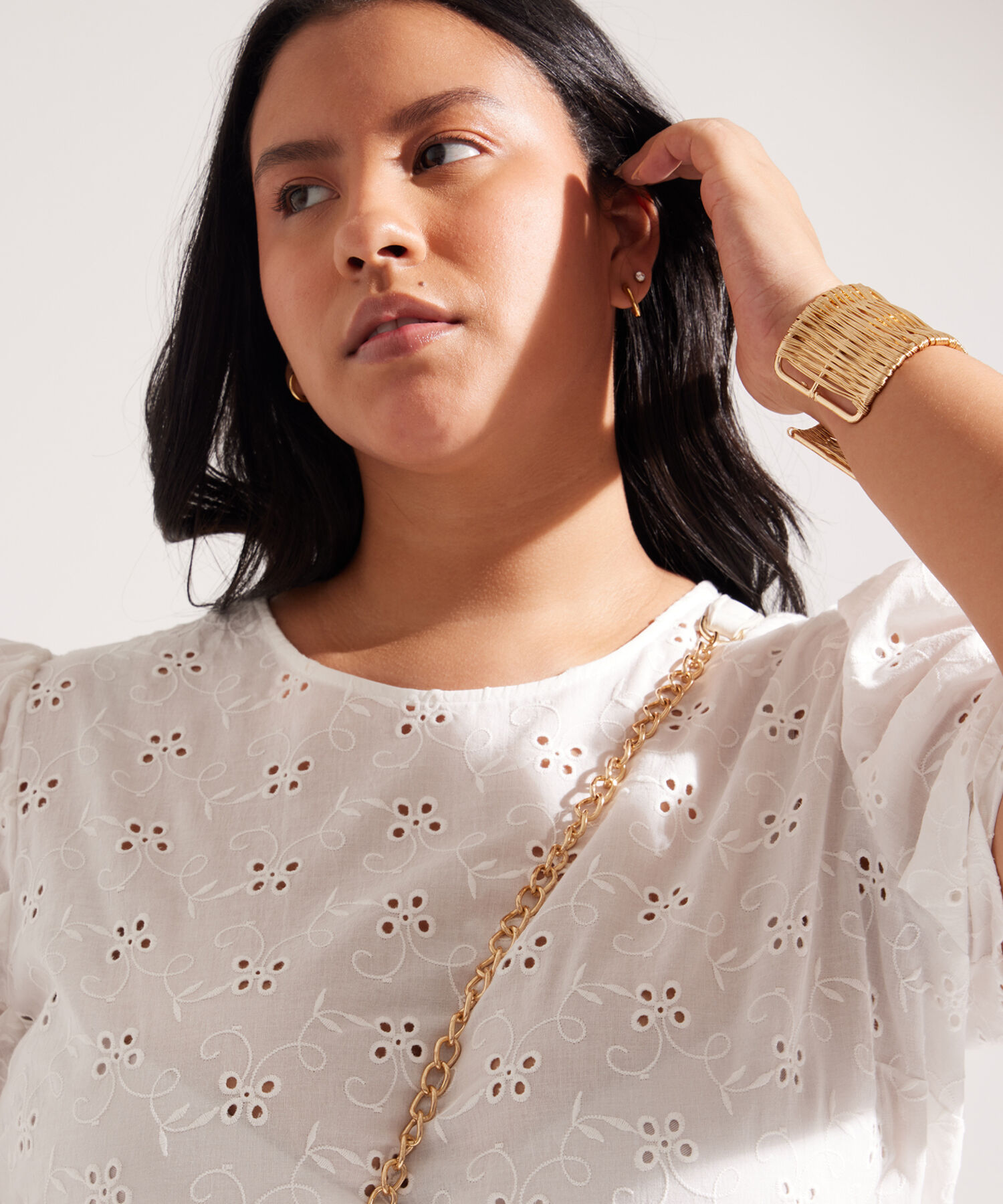 Blusa Manga al Codo Texturizada