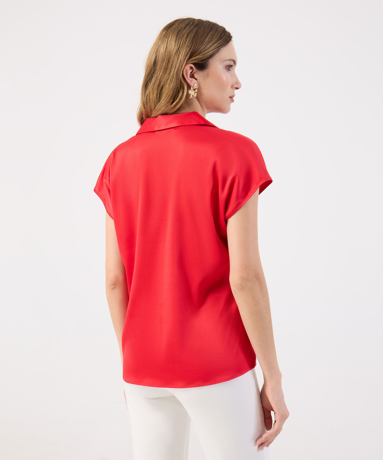 Blusa Tipo Polo Para Mujer Manga Corta